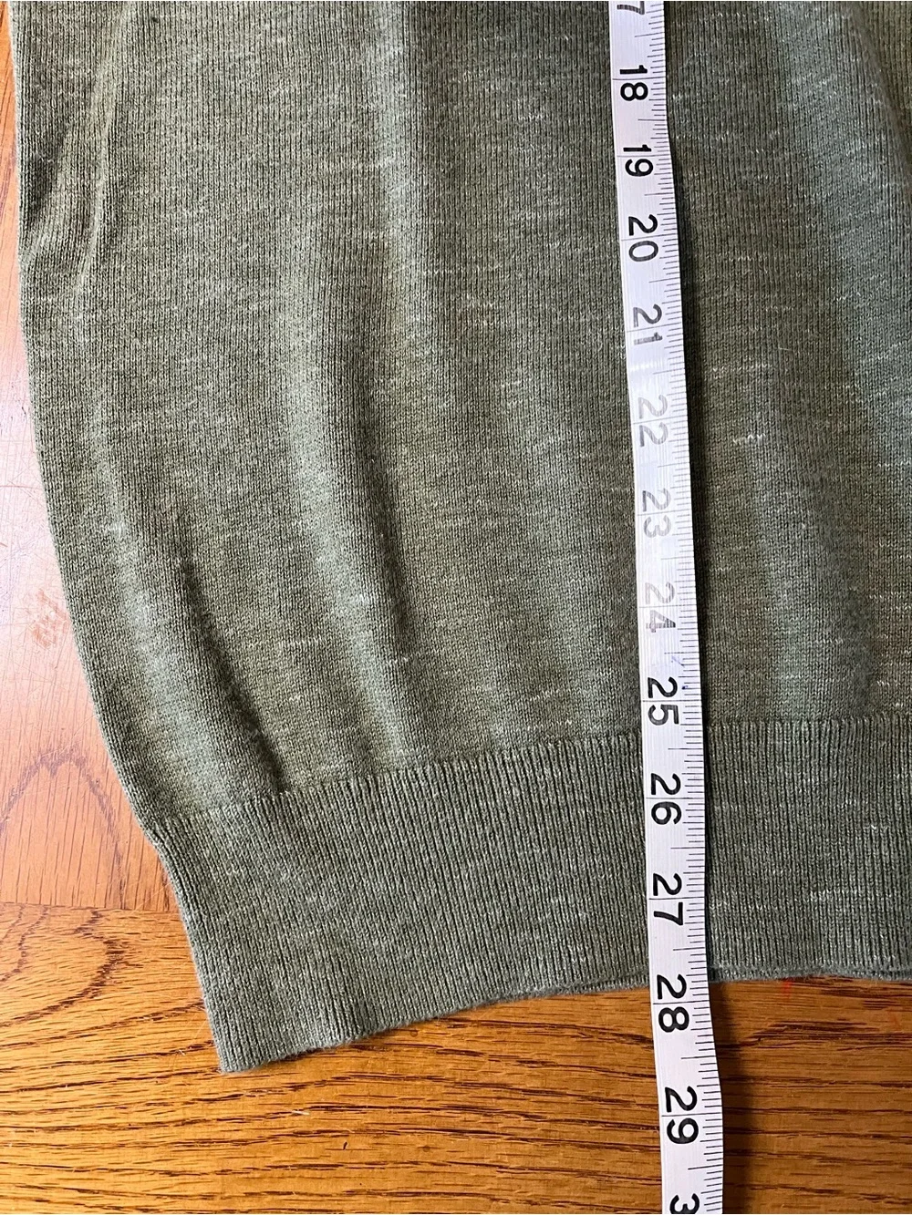 J. Crew heathered green lightweight cotton crewneck sweater